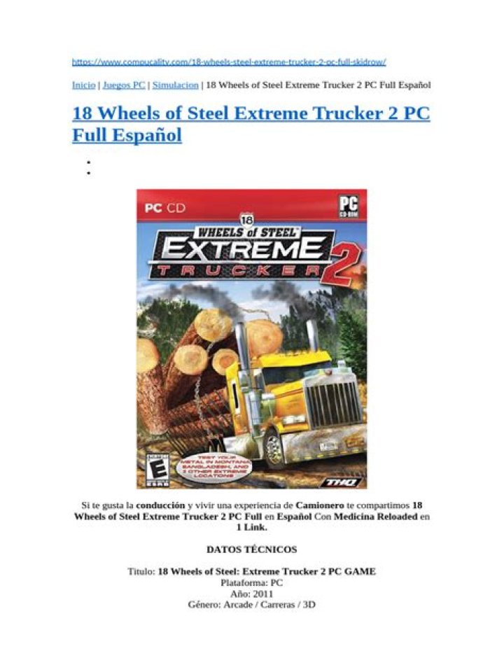 Download 18 Wheels of Steel Extreme Trucker 2 for Windows