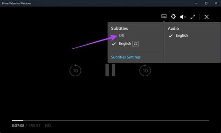 How to turn off subtitles on Amazon Prime Video